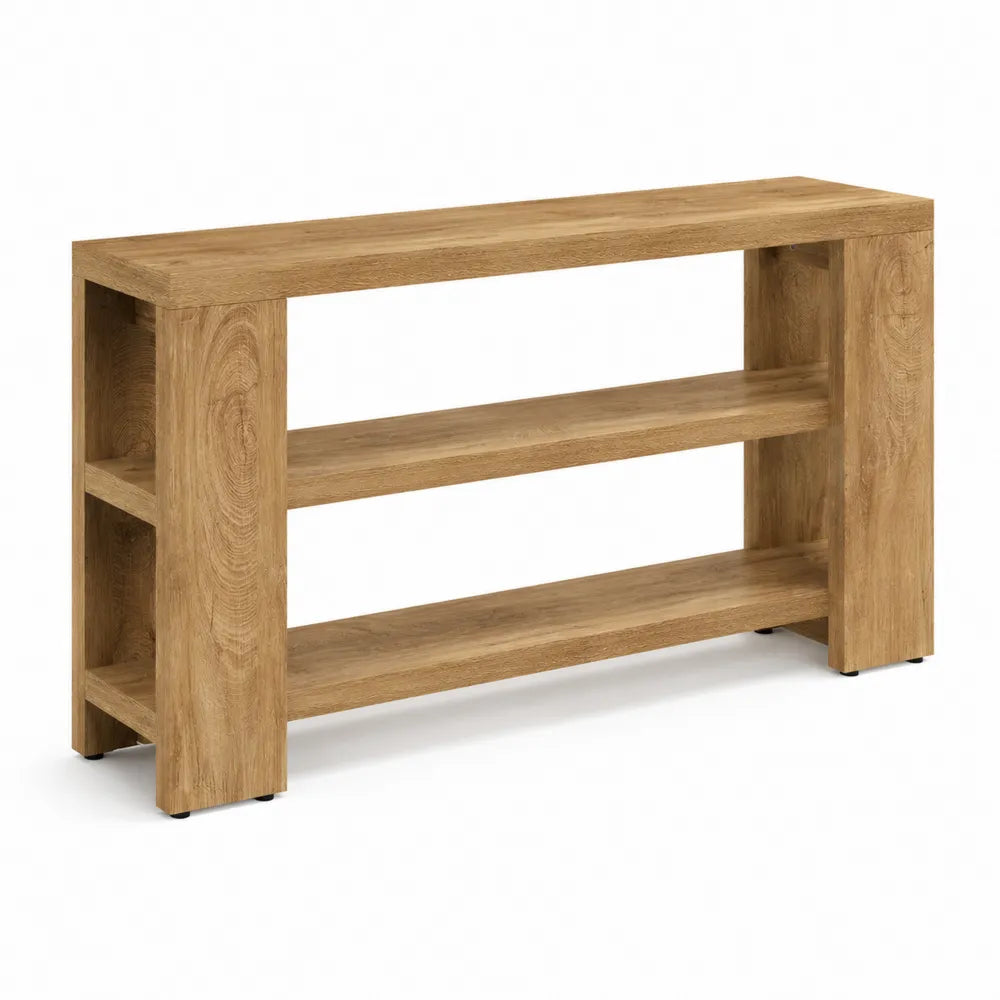 Consolle Rettangolare in Legno con Rivestimento Rovere, 120x40x80 cm