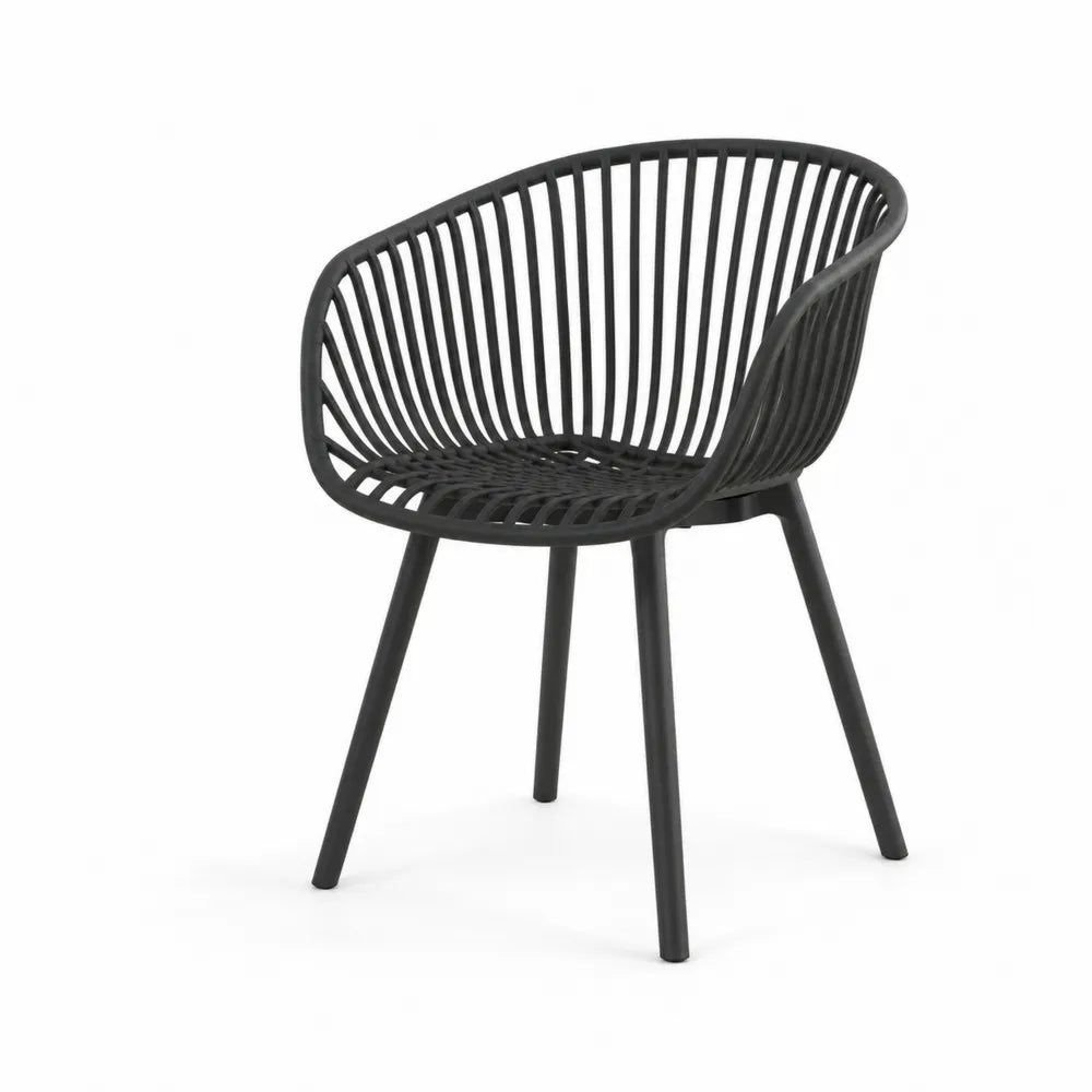 Sedia da Esterno in Plastica Nera
