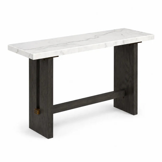 Consolle Rettangolare in Marmo e Legno