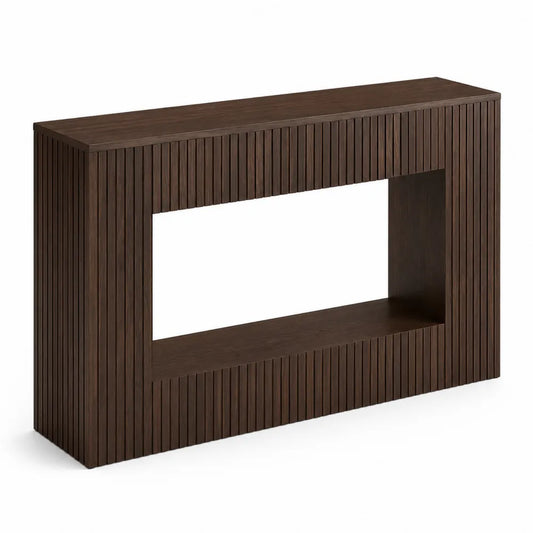 Consolle rettangolare in legno marrone scuro